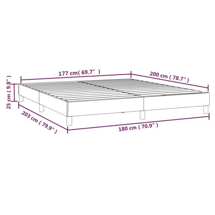 Cadre de lit sans matelas crème 180x200 cm similicuir - Photo n°9