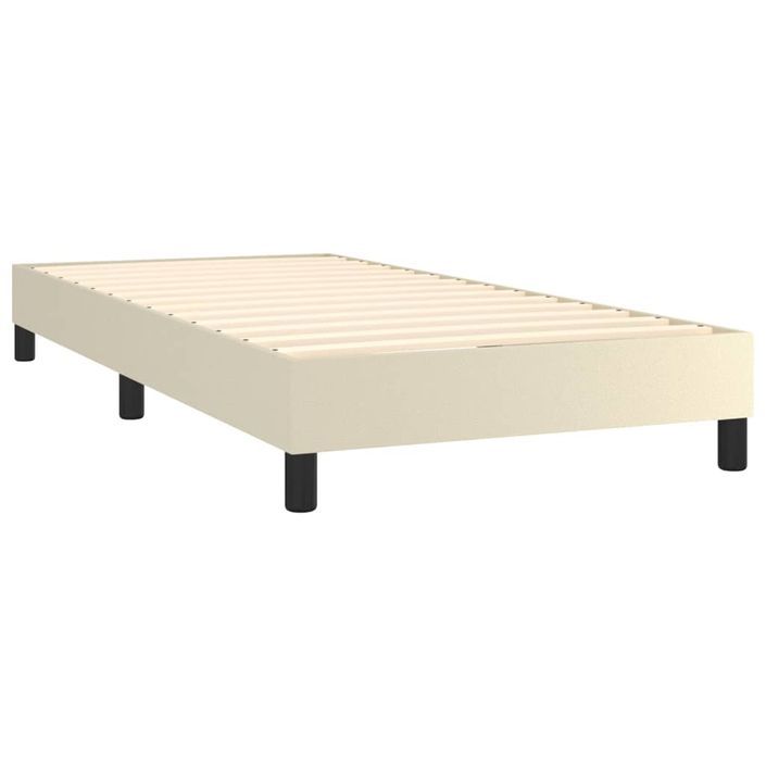 Cadre de lit sans matelas crème 90x190 cm similicuir - Photo n°4