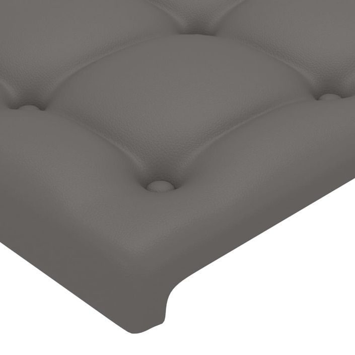 Cadre de lit sans matelas gris 90x190 cm similicuir - Photo n°10