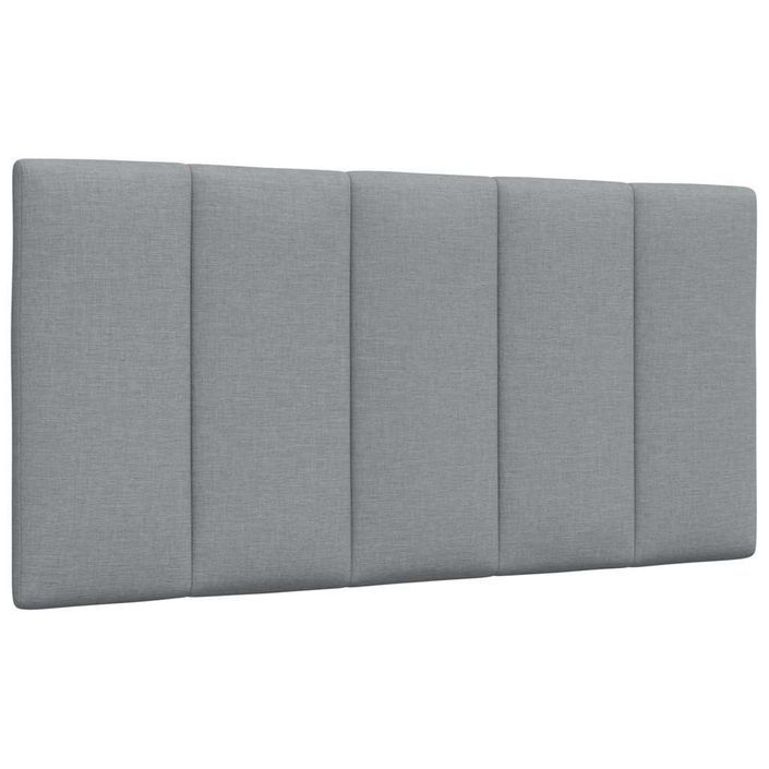 Cadre de lit sans matelas gris clair 100x200 cm tissu - Photo n°7