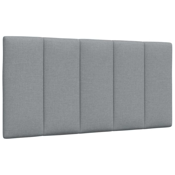 Cadre de lit sans matelas gris clair 100x200 cm tissu - Photo n°10