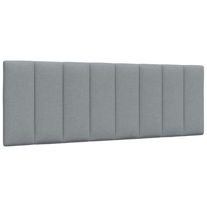 Cadre de lit sans matelas gris clair 120x200 cm tissu - Photo n°7