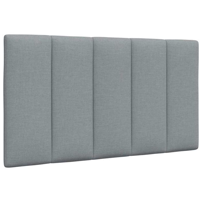 Cadre de lit sans matelas gris clair 80x200 cm tissu - Photo n°7