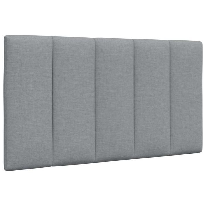 Cadre de lit sans matelas gris clair 90x190 cm tissu - Photo n°7