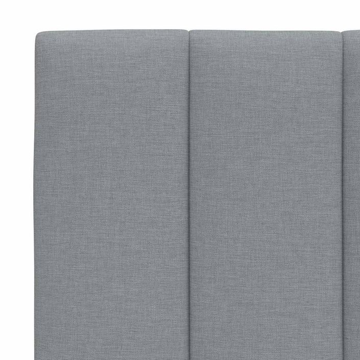 Cadre de lit sans matelas gris clair 90x190 cm tissu - Photo n°11