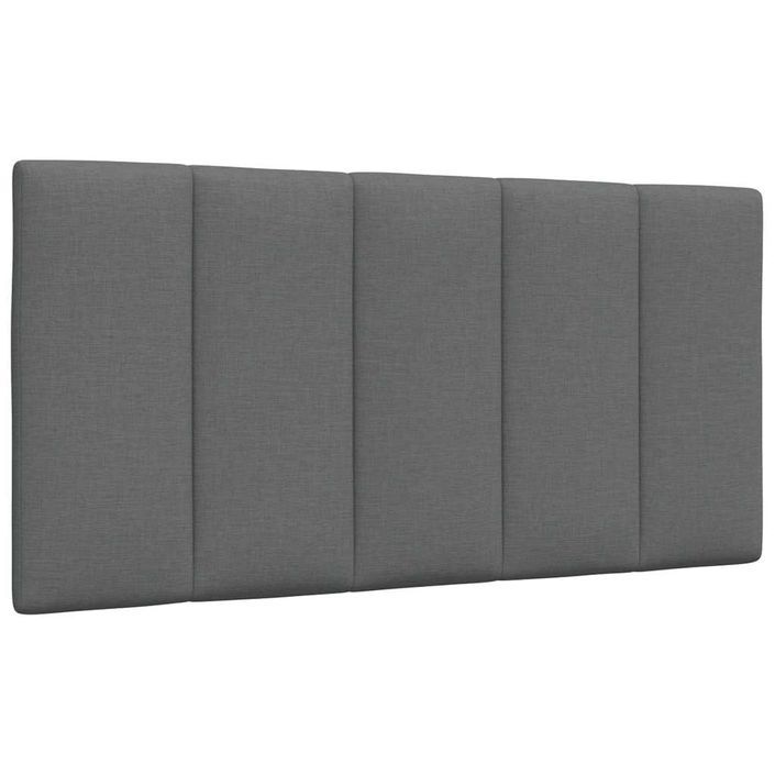 Cadre de lit sans matelas gris foncé 100x200 cm tissu - Photo n°10