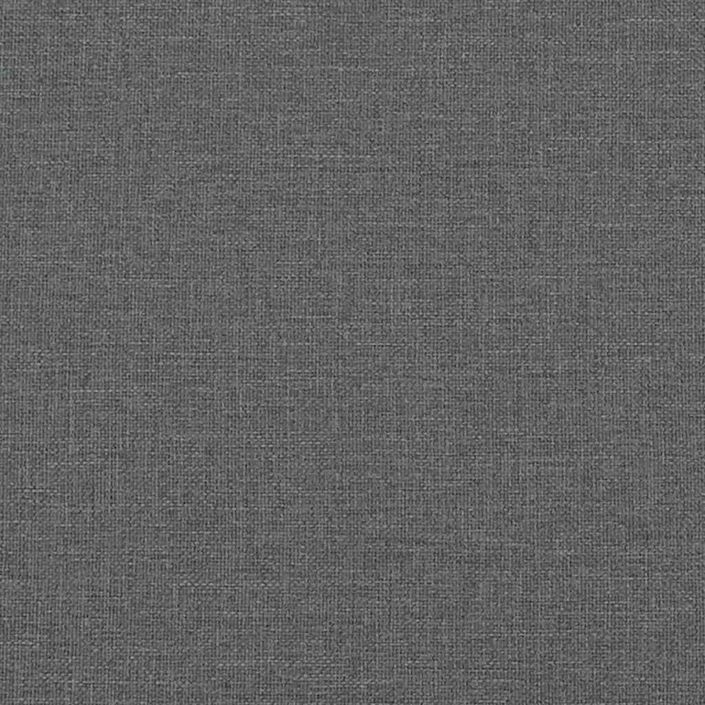 Cadre de lit sans matelas gris foncé 80x200 cm tissu - Photo n°12