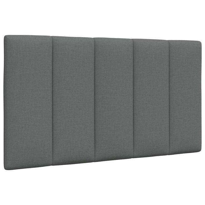 Cadre de lit sans matelas gris foncé 80x200 cm tissu - Photo n°8