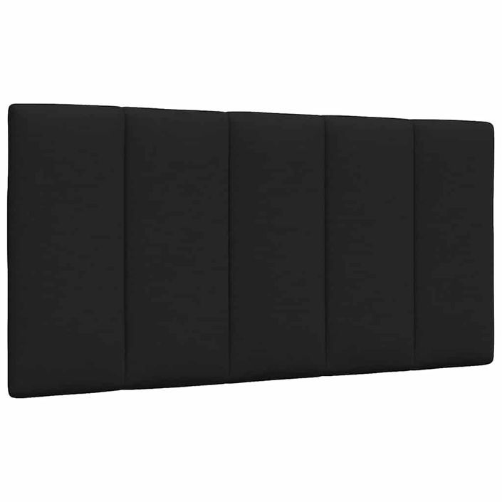 Cadre de lit sans matelas noir 100x200 cm tissu - Photo n°7