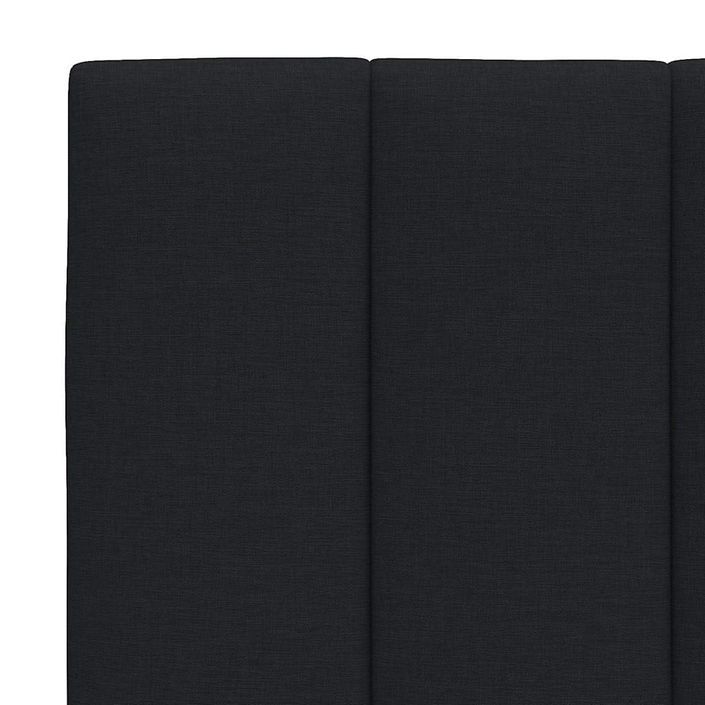 Cadre de lit sans matelas noir 100x200 cm tissu - Photo n°11