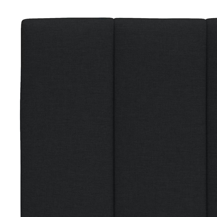 Cadre de lit sans matelas noir 120x200 cm tissu - Photo n°11