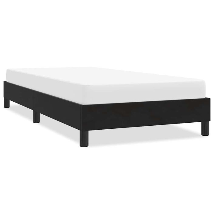 Cadre de lit sans matelas noir 90x210 cm velours - Photo n°1