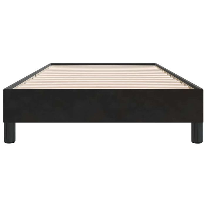 Cadre de lit sans matelas noir 90x210 cm velours - Photo n°5