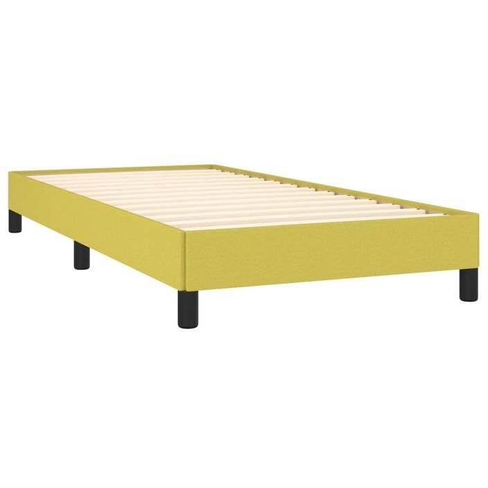 Cadre de lit sans matelas vert 100x200 cm tissu - Photo n°4