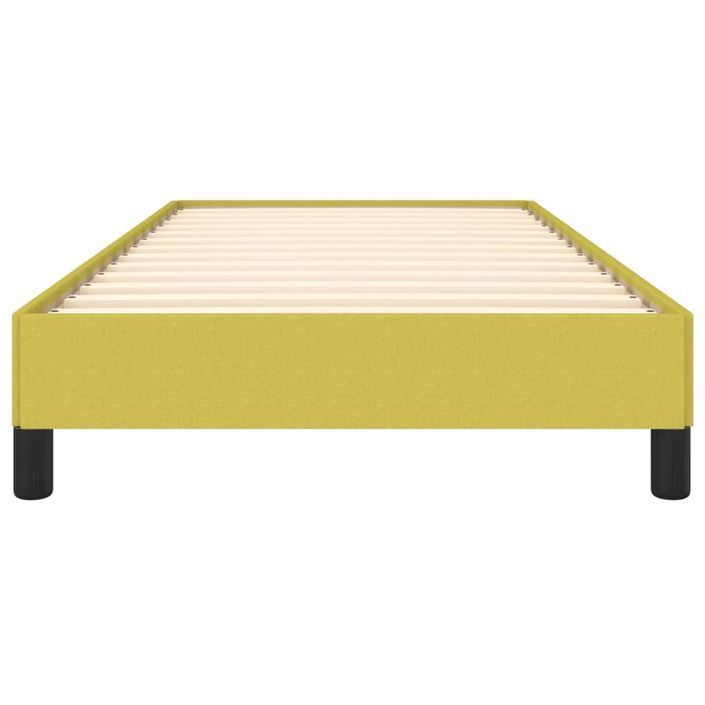 Cadre de lit sans matelas vert 100x200 cm tissu - Photo n°5