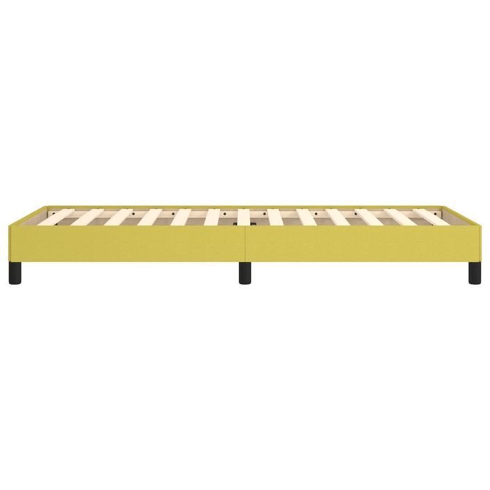 Cadre de lit sans matelas vert 100x200 cm tissu - Photo n°6