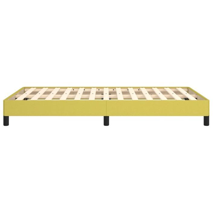 Cadre de lit sans matelas vert 120x200 cm tissu - Photo n°6