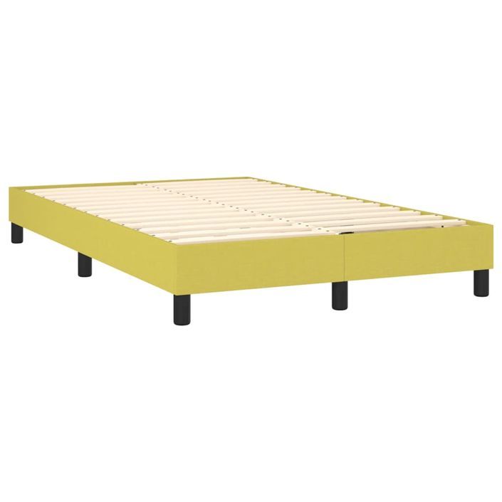 Cadre de lit sans matelas vert 120x200 cm tissu - Photo n°4