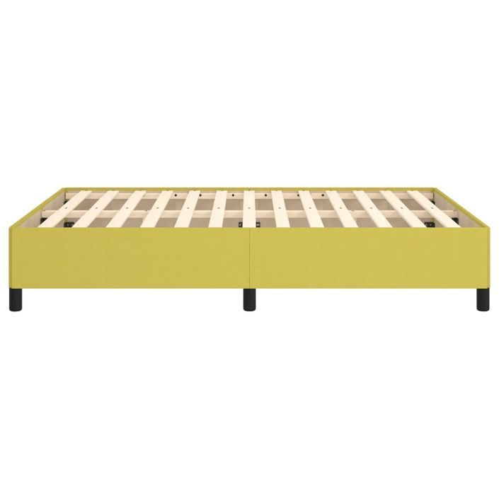 Cadre de lit sans matelas vert 140x190 cm tissu - Photo n°6