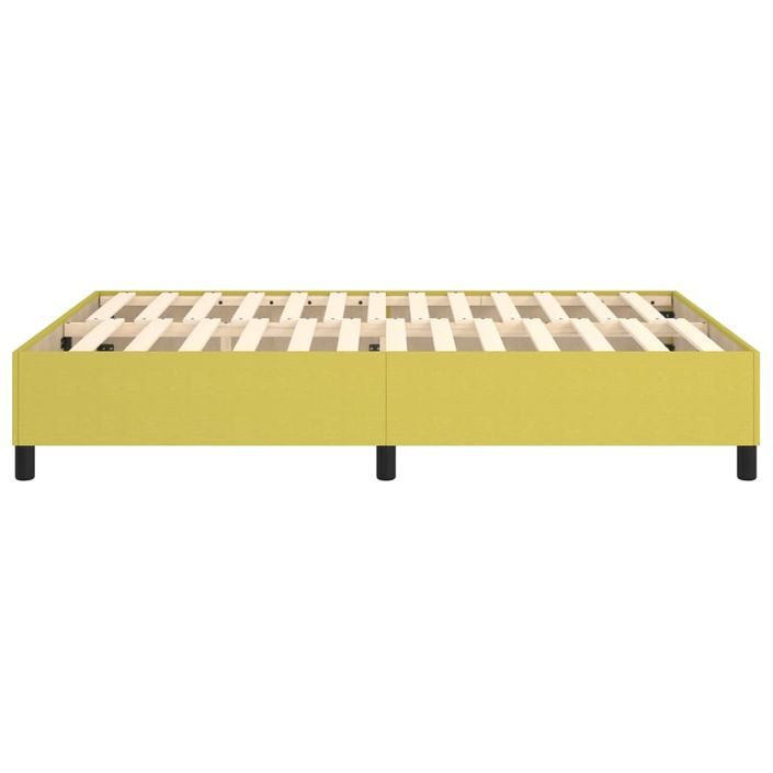 Cadre de lit sans matelas vert 140x190 cm tissu - Photo n°6