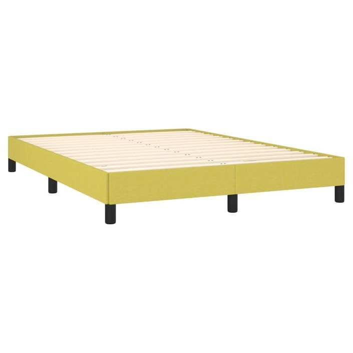 Cadre de lit sans matelas vert 140x200 cm tissu - Photo n°4