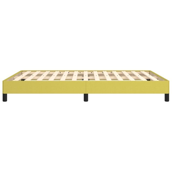 Cadre de lit sans matelas vert 140x200 cm tissu - Photo n°6