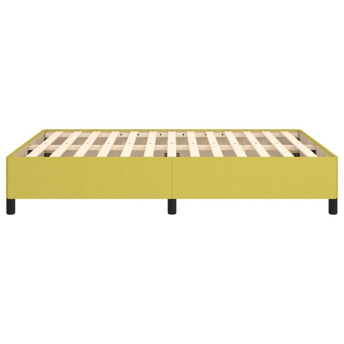 Cadre de lit sans matelas vert 140x200 cm tissu - Photo n°6