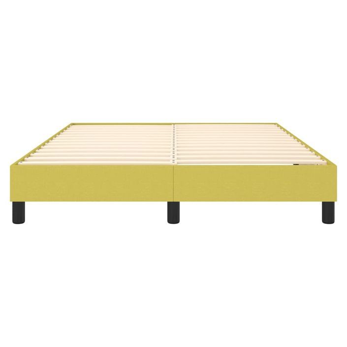 Cadre de lit sans matelas vert 140x200 cm tissu - Photo n°5