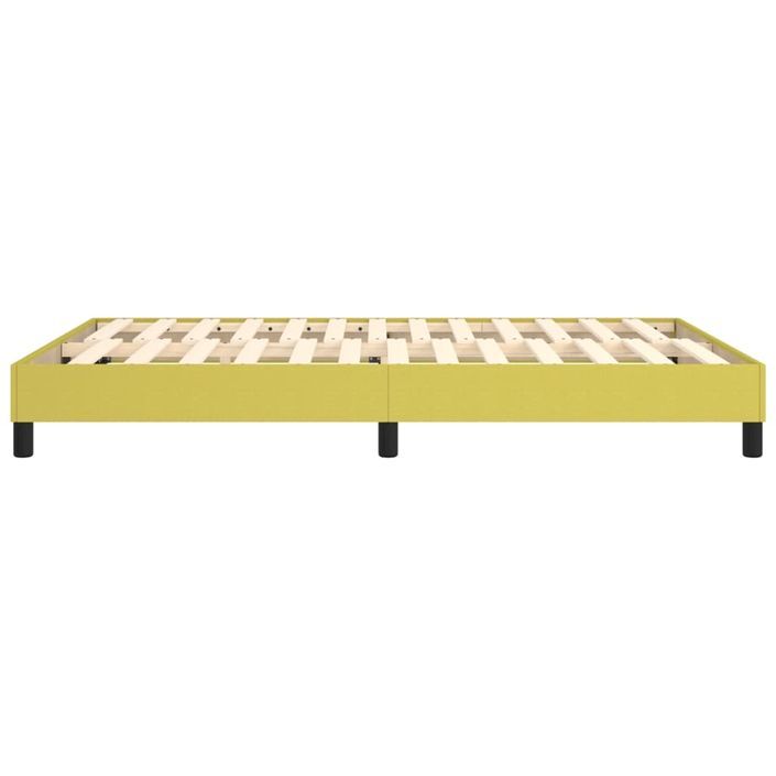 Cadre de lit sans matelas vert 140x200 cm tissu - Photo n°6