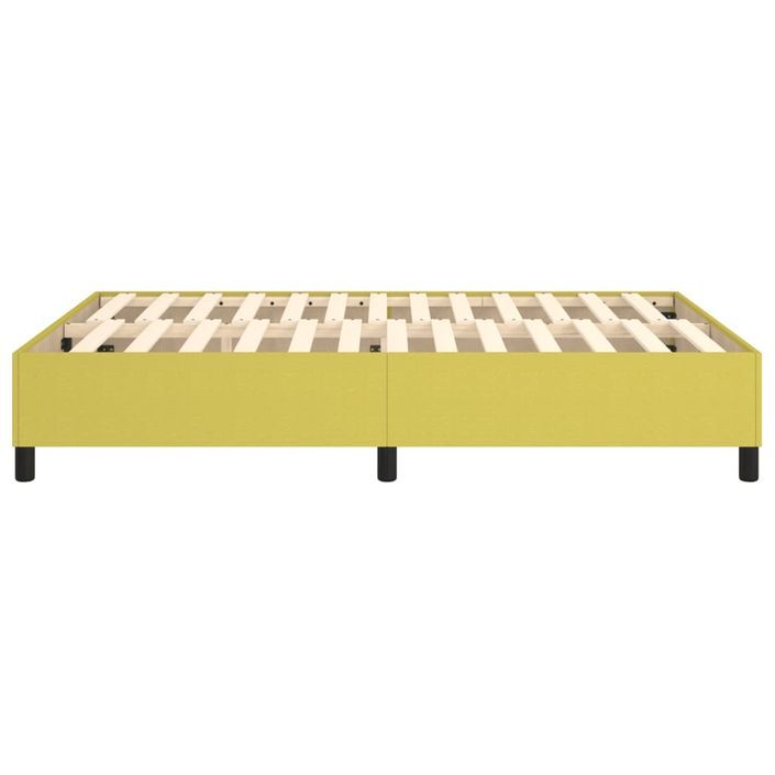 Cadre de lit sans matelas vert 140x200 cm tissu - Photo n°6