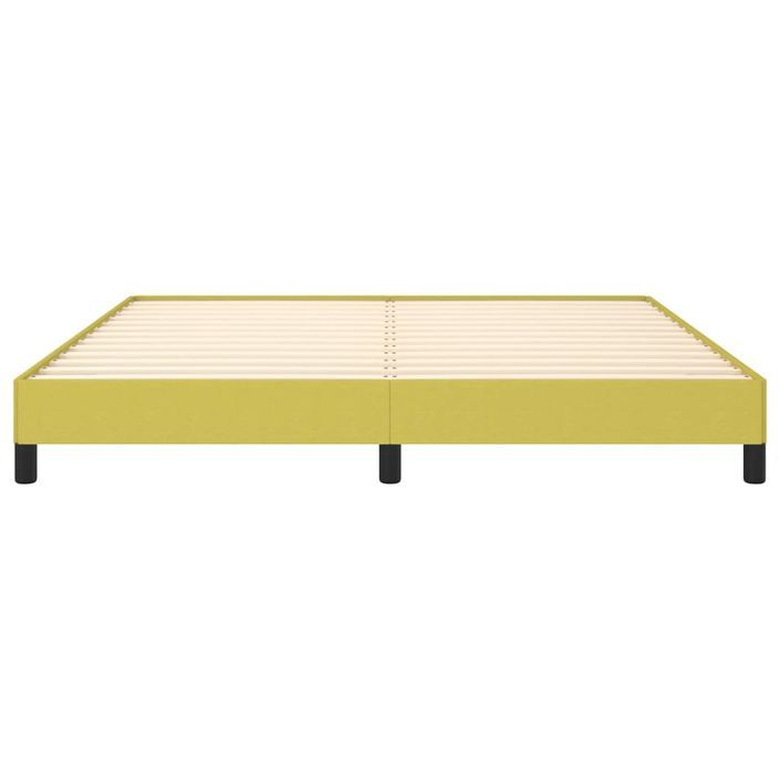 Cadre de lit sans matelas vert 160x200 cm tissu - Photo n°5