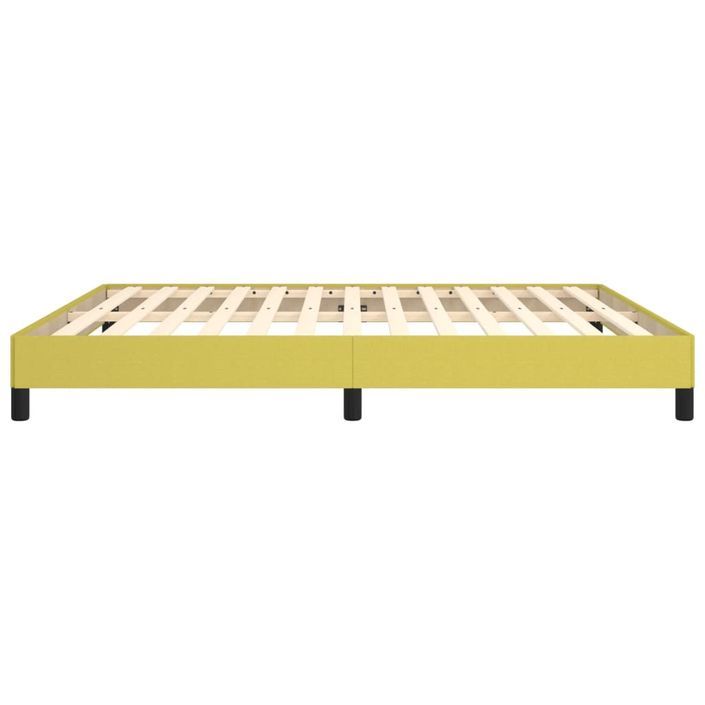 Cadre de lit sans matelas vert 160x200 cm tissu - Photo n°6