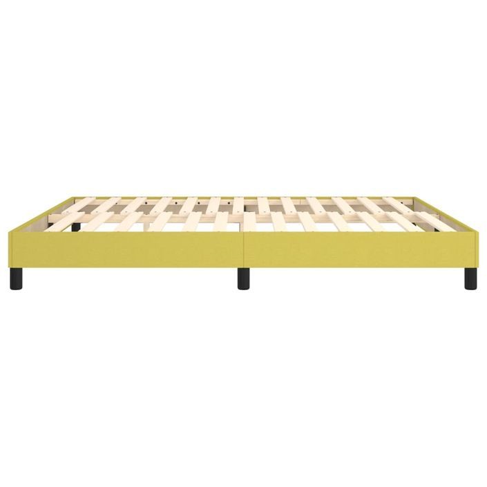 Cadre de lit sans matelas vert 160x200 cm tissu - Photo n°6