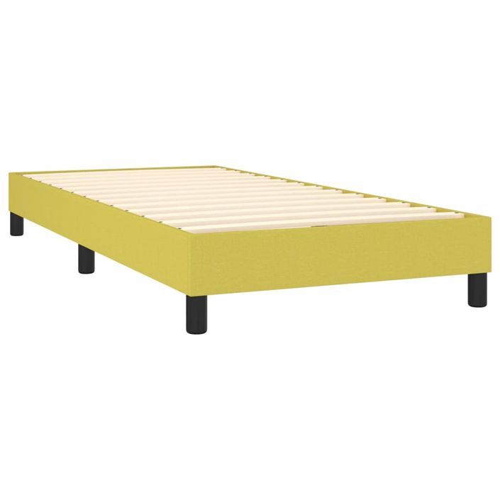 Cadre de lit sans matelas vert 90x190 cm tissu - Photo n°4