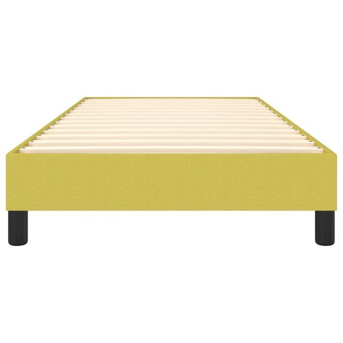 Cadre de lit sans matelas vert 90x190 cm tissu - Photo n°5