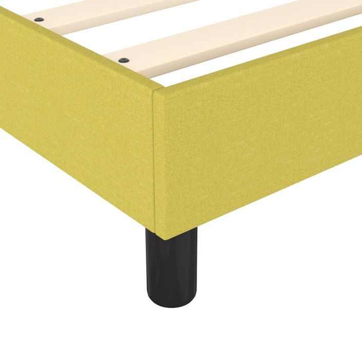 Cadre de lit sans matelas vert 90x190 cm tissu - Photo n°7