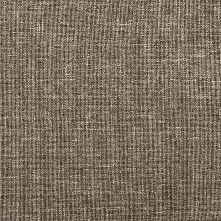 Cadre de lit Taupe 200x200 cm Tissu - Photo n°8