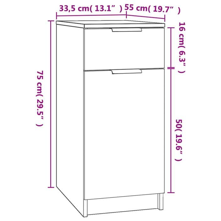 Caisson de bureau RTT H 75 cm - Tiroir et compartiments - Photo n°9