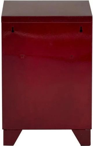 Caisson de rangement 1 porte 1 étagère métal rouge vernis Toko - Photo n°4