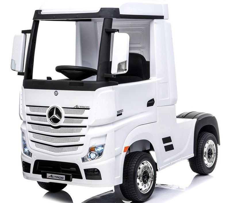 Camion électrique enfant Mercedes Actros blanc - Photo n°1