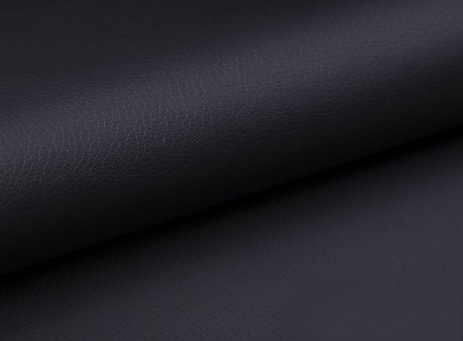 Canapé angle droit convertible tissu gris chiné et simili noir James 245 cm - Photo n°6