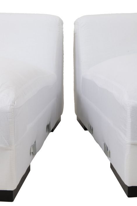 Canapé avec 9 coussins XL tissu blanc Gaspard - Photo n°6