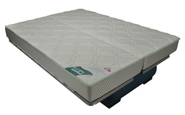 Canapé Clic Clac microfibre avec coffre matelas Bultex 15 cm Bianca 140x200 cm - Photo n°5