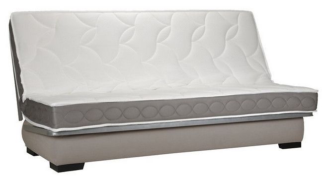 Canapé clic clac microfibre avec rangement matelas Starlux 17 cm Minel 207 cm - Photo n°5