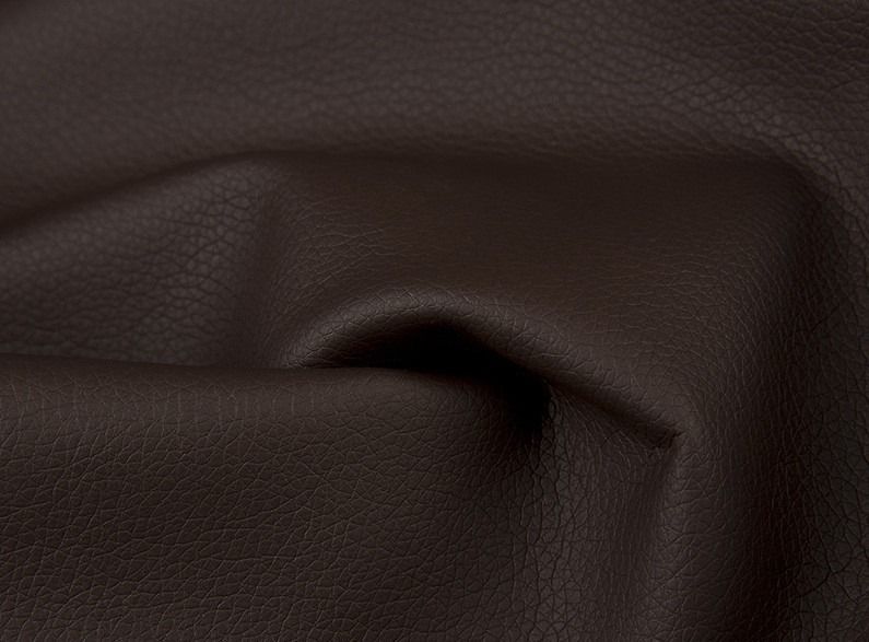 Canapé convertible angle droit tissu beige chiné et simili marron Waker 275 cm - Photo n°15