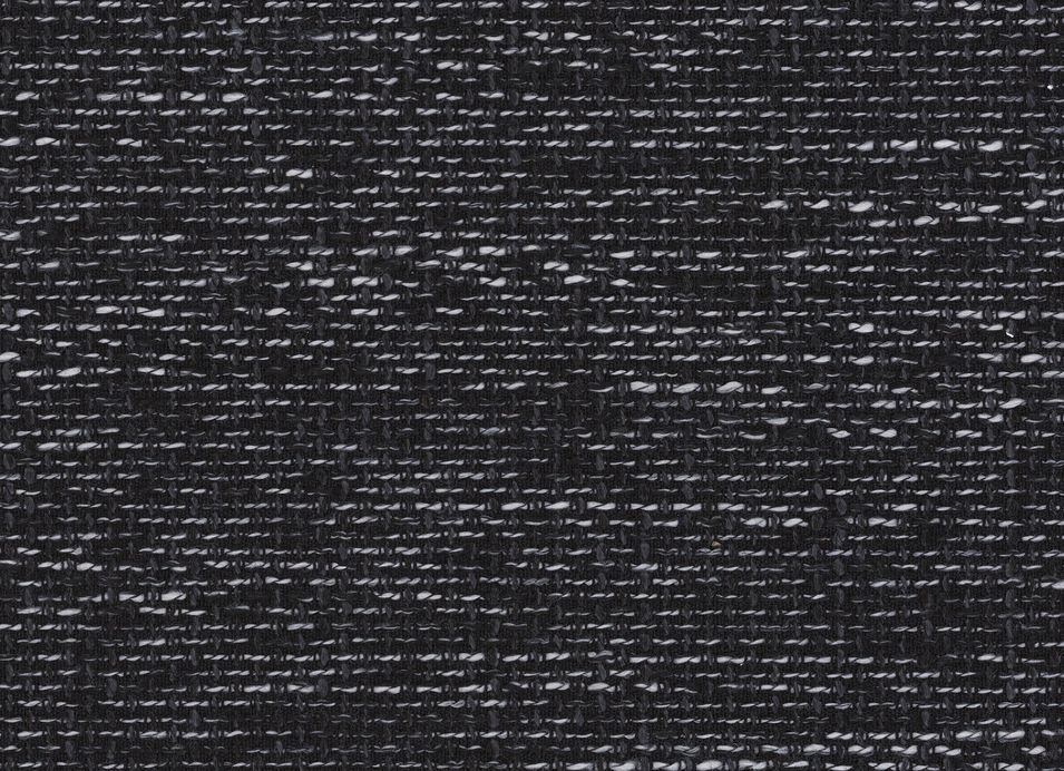 Canapé convertible angle gauche simili cuir blanc et tissu noir chiné Polky 272 cm - Photo n°6