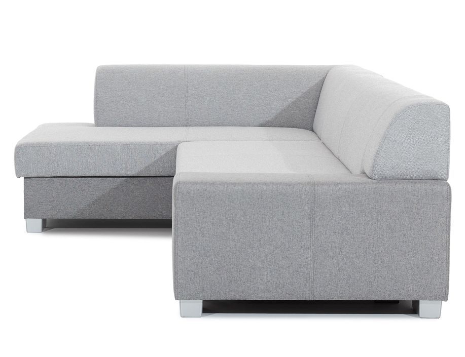 Canapé convertible angle gauche tissu gris clair Polky 272 cm - Photo n°11