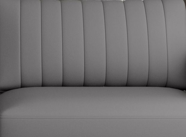 Canapé convertible design 3/4 places simili cuir gris et pieds acier chromé Eliza 250 cm - Photo n°3