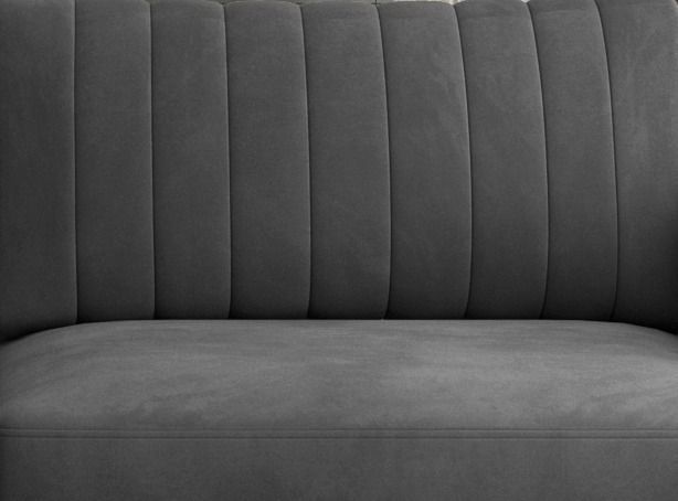 Canapé convertible design 3/4 places tissu doux gris et pieds acier chromé Eliza 250 cm - Photo n°3
