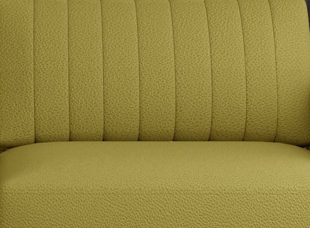 Canapé convertible design 3/4 places tissu jaune et pieds acier chromé Eliza 250 cm - Photo n°3